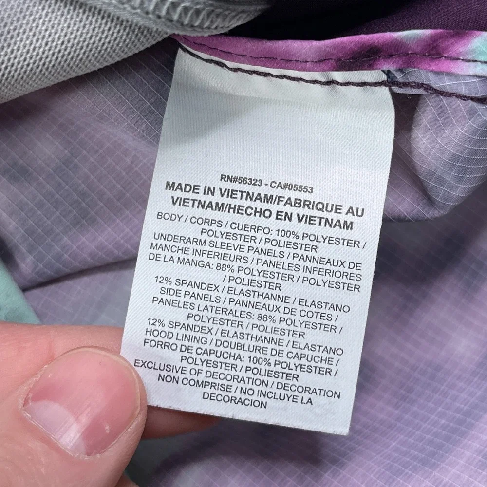 Nike Jacket Womens Medium Purple Printed Trail Kiger Lightweight Running Ripstop